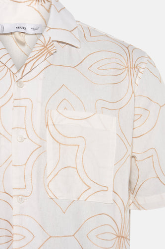 Chemise à manches courtes - blanc - MANGO