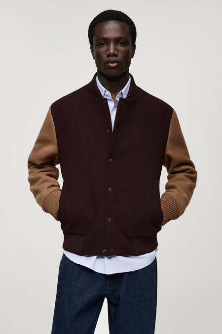 Jas (kort) Bordeaux - Mango