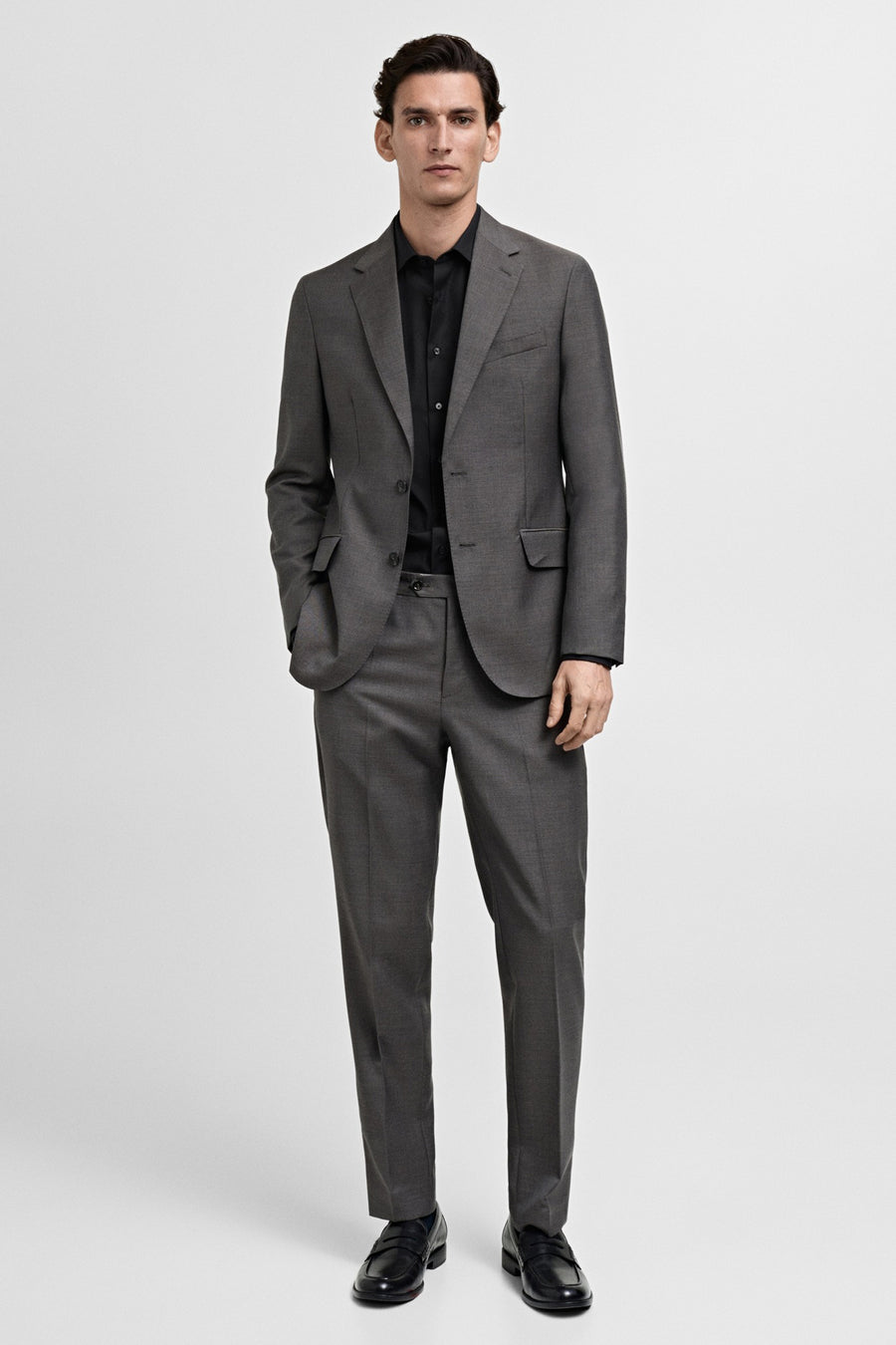 Hemd met lange mouwen - Zwart - MANGO