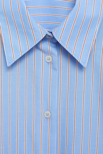 Hemd met lange mouwen - blauw - MANGO - 5