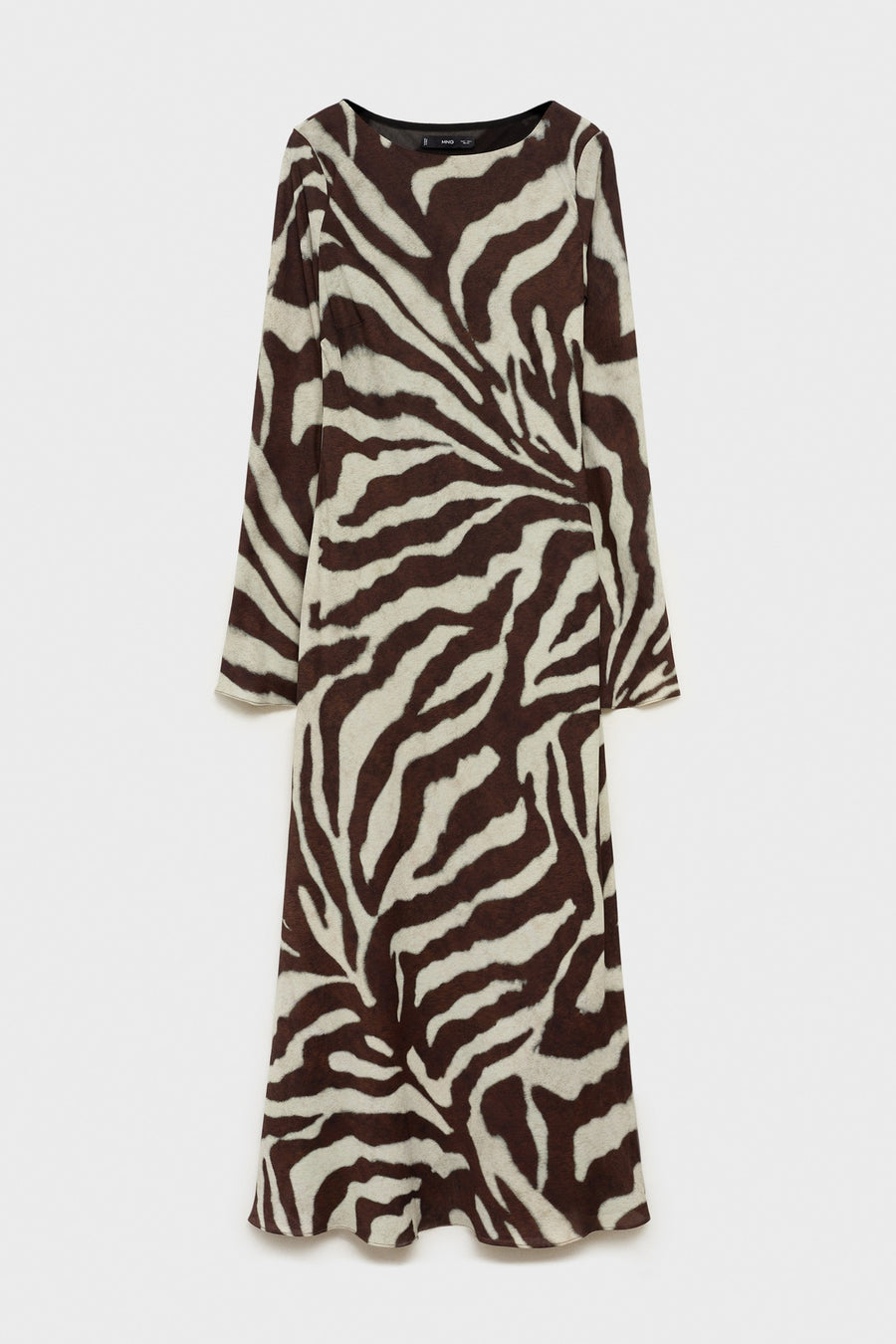 Kleedje met lange mouwen - bruin - MANGO