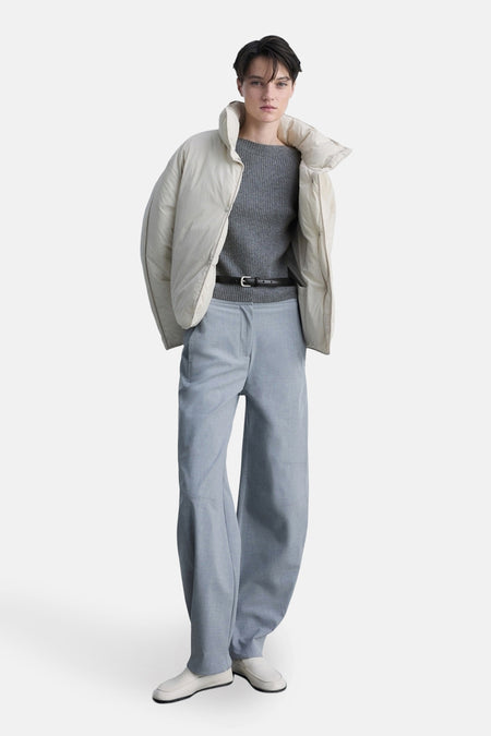 Pull met ronde hals - Grijs