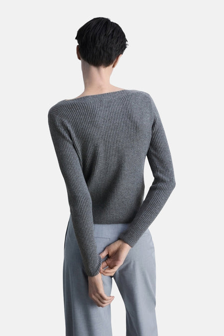 Pull met ronde hals - Grijs