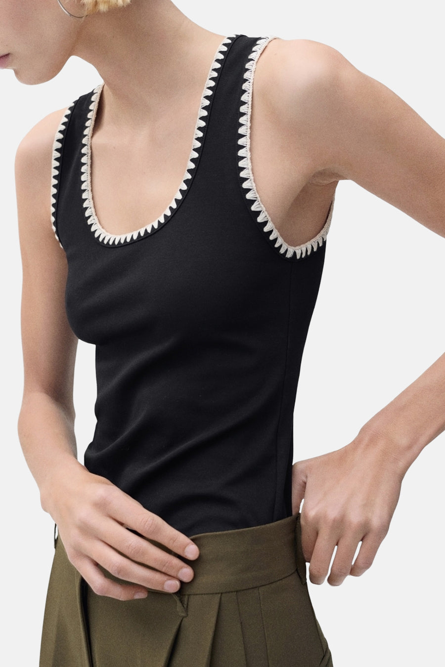 Tanktop Zwart - Mango