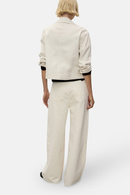 Jeans straight White denim - Mango