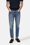 Jeans tapered Mid blue denim - Mango
