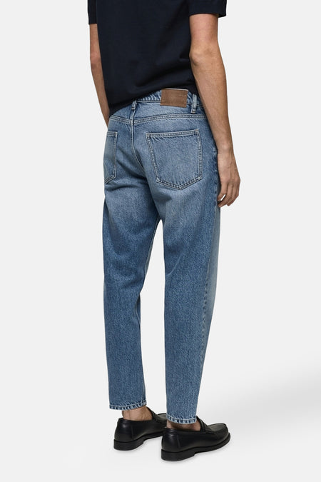 Jeans tapered Mid blue denim - Mango