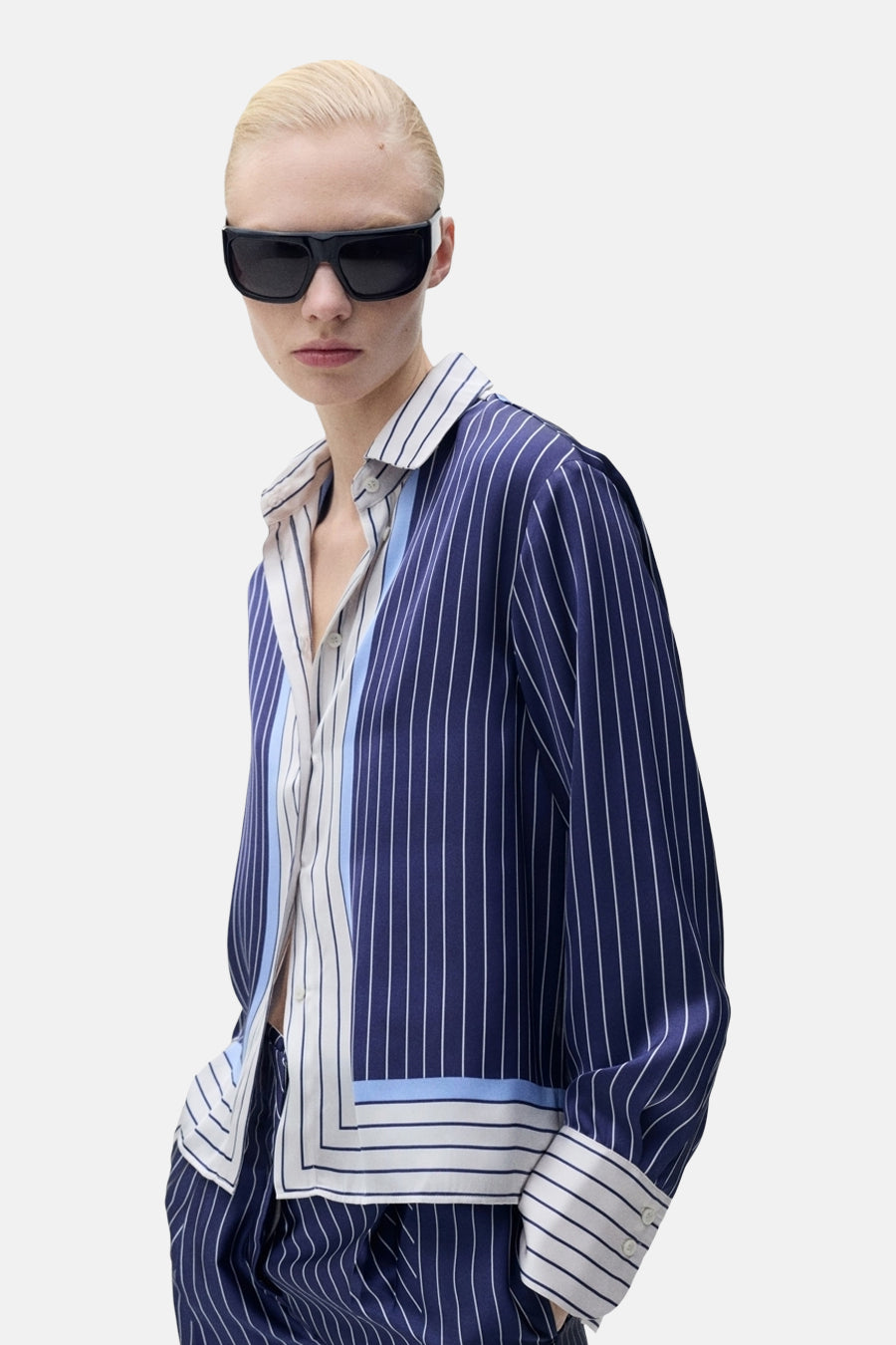 Hemd met lange mouwen - Blauw - MANGO - 1