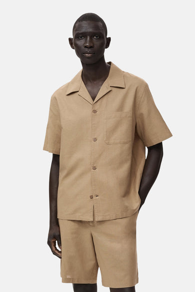 Hemd (korte mouwen) Beige - MANGO