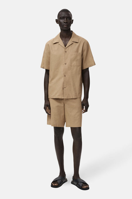 Chemise (manches courtes) Beige - MANGO