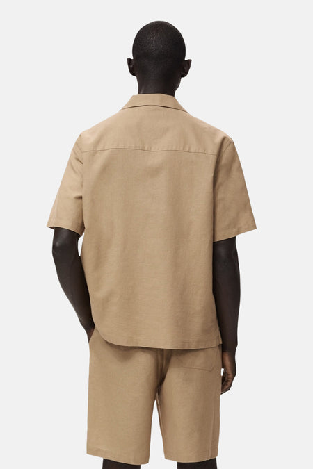 Chemise (manches courtes) Beige - MANGO