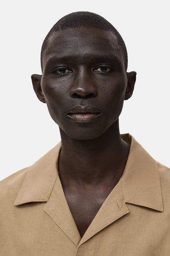 Chemise à manches courtes - beige - MANGO