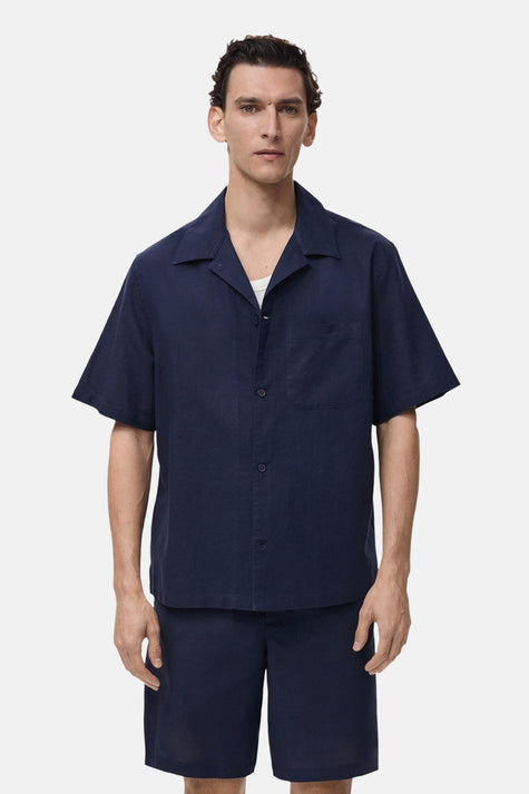 Hemd met korte mouwen - blauw