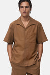 Chemise (manches courtes) Brun - MANGO