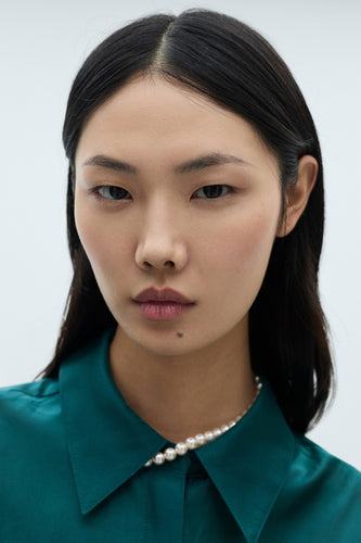 Chemise à manches longues - Turquoise