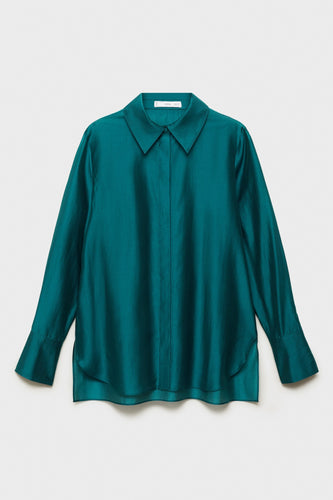 Chemise à manches longues - Turquoise