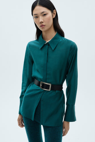 Chemise à manches longues - Turquoise