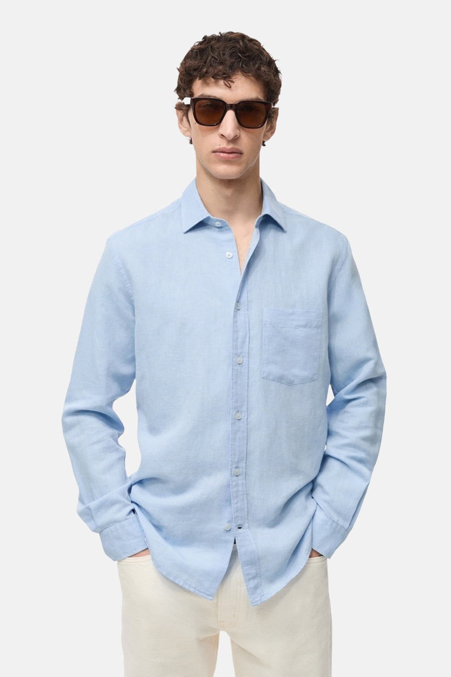 Chemise (manches longues) Bleu - Mango