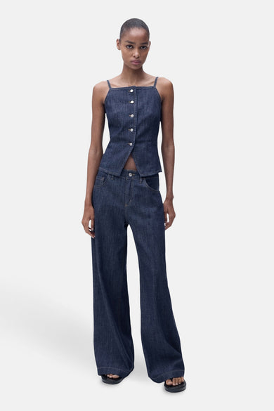 Blouse (zonder mouwen) Blauw - MANGO