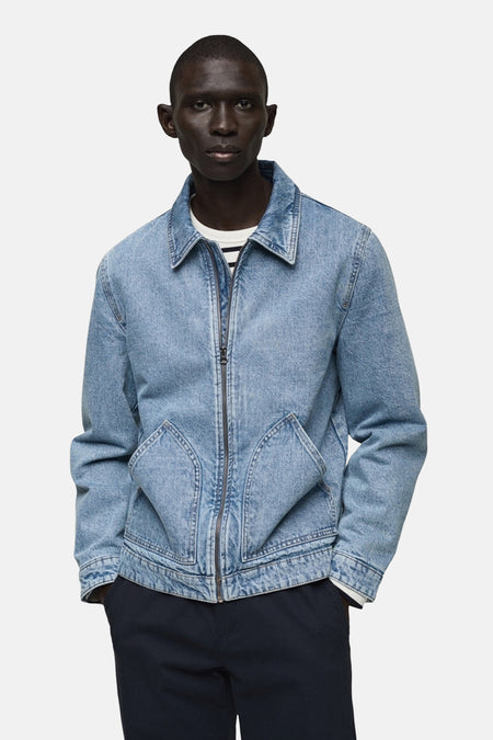 Jeansjas - mid blue denim