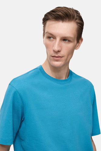 T-shirt met korte mouwen - Turquoise - MANGO
