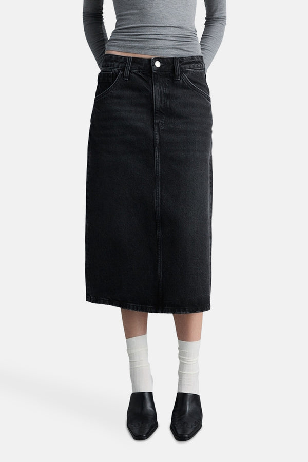 Rok 3/4 Black denim - Mango