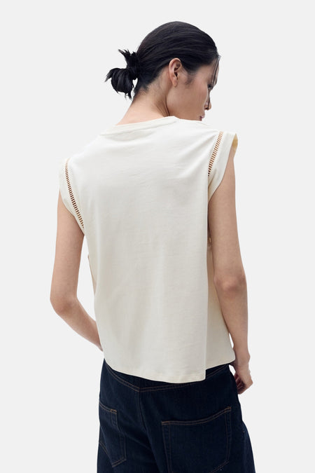 Top (zonder mouwen) Beige - MANGO