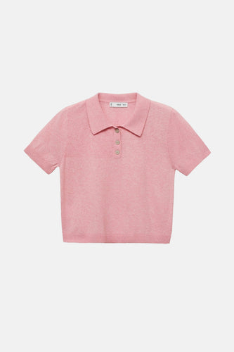 Polo met korte mouwen - roze - MANGO