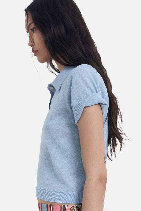 Polo met korte mouwen - blauw