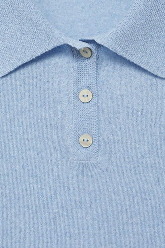 Polo met korte mouwen - blauw - MANGO