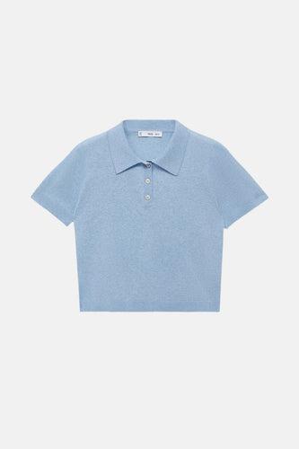 Polo met korte mouwen - blauw - MANGO