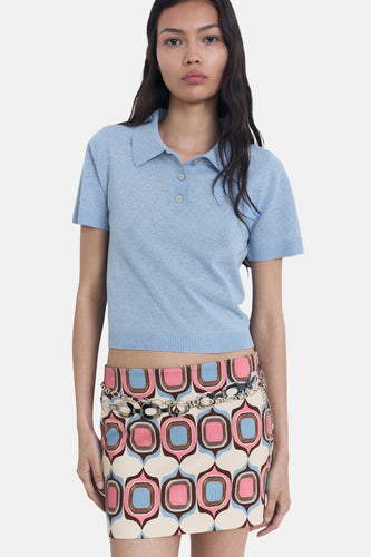 Polo met korte mouwen - blauw - MANGO