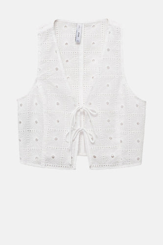 Blouse - blanc - MANGO - 6