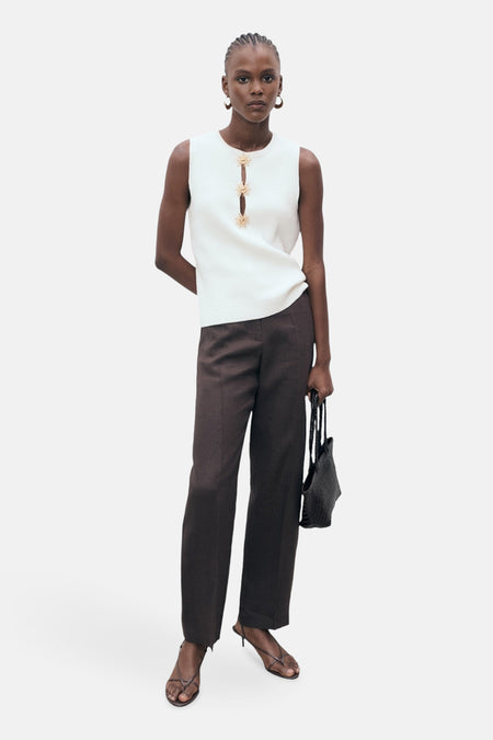 Blouse (zonder mouwen) Ecru - MANGO