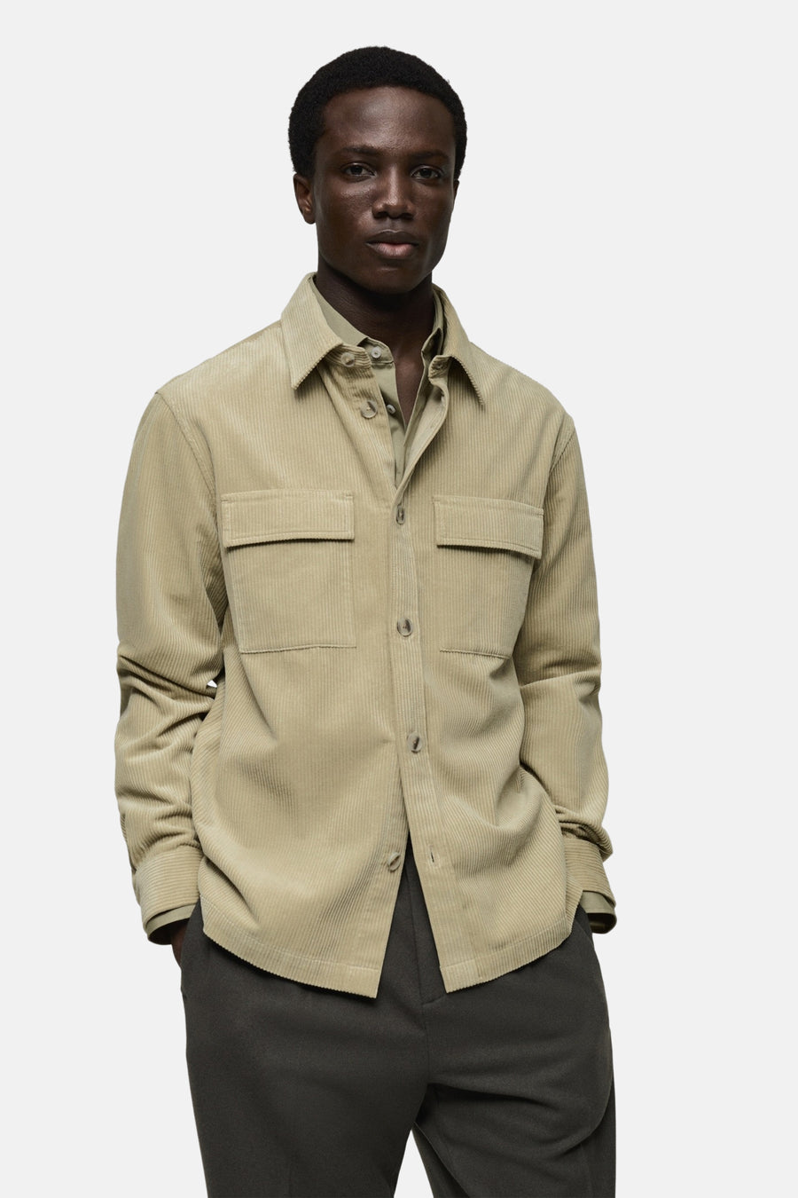 Chemise à manches longues - vert - MANGO