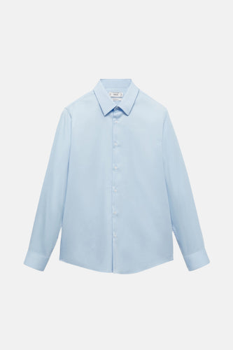 Hemd met lange mouwen - blauw - MANGO