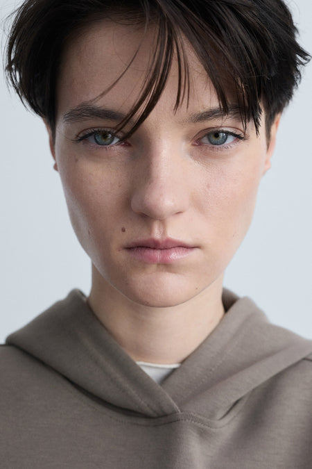 Sweater met kap - bruin