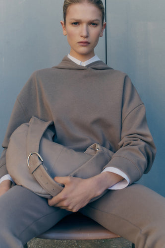 Sweater met kap - bruin - MANGO