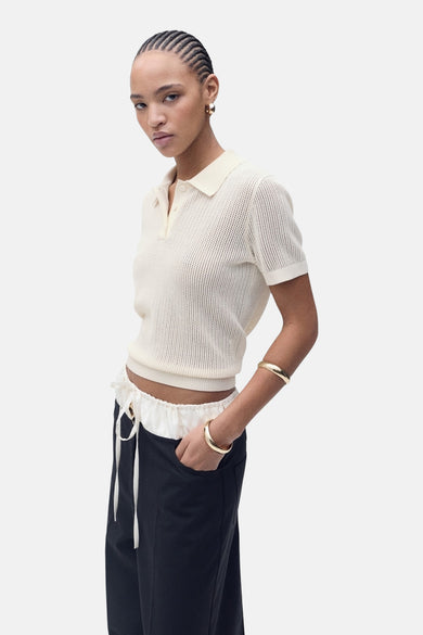 Polo met korte mouwen - Beige