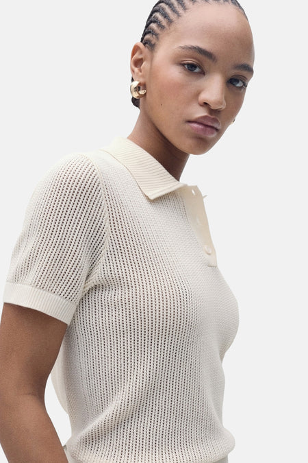 Polo met korte mouwen - Beige