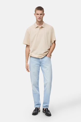 Polo met korte mouwen - Beige - MANGO