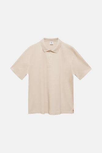 Polo met korte mouwen - Beige - MANGO