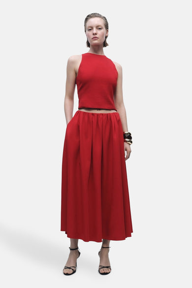 Jupe longue Rouge - Mango