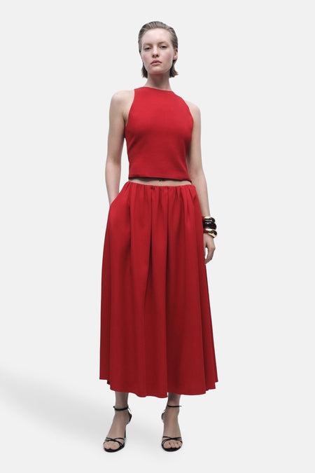 Rok (lang) Rood - Mango