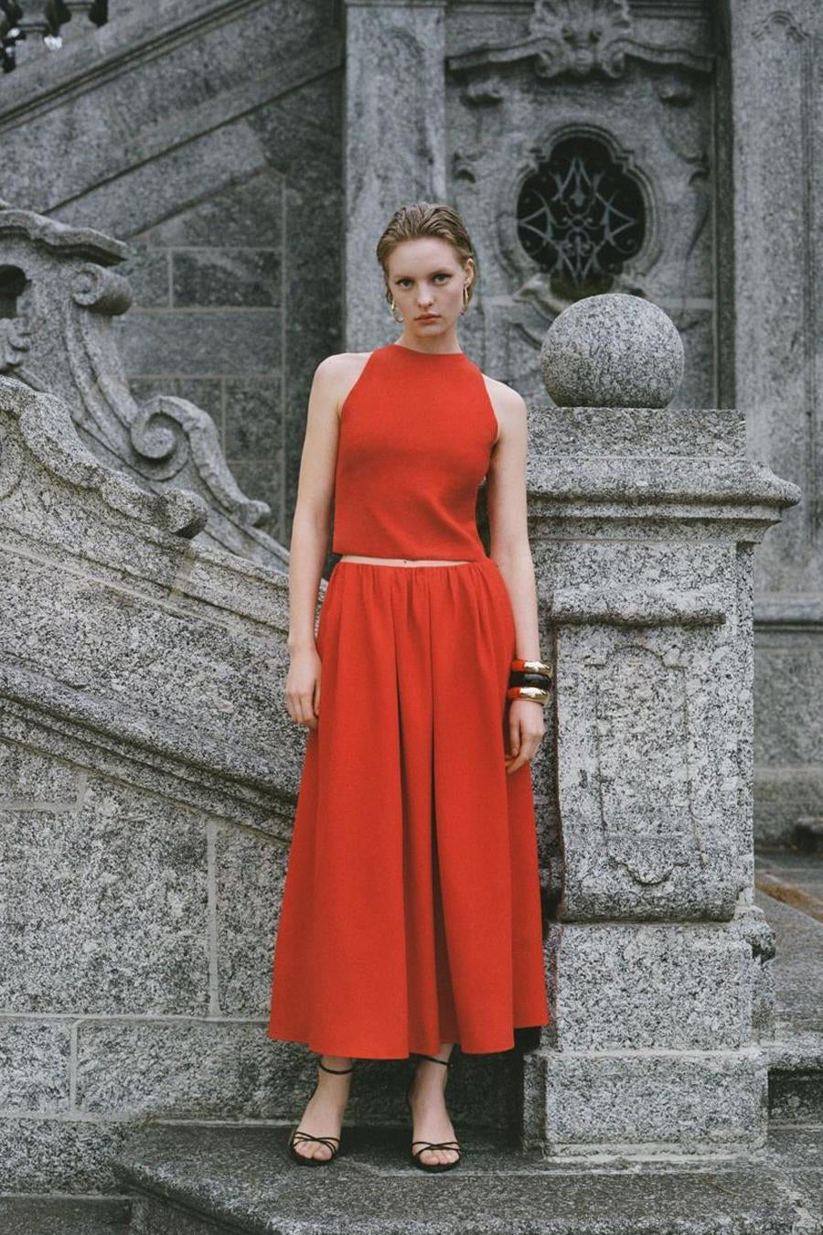 Lange rok - rood - MANGO