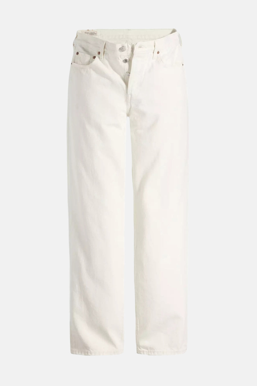 Jeans straight fit van off-white denim van Levi's®, met knoopsluiting en subtiele details.
