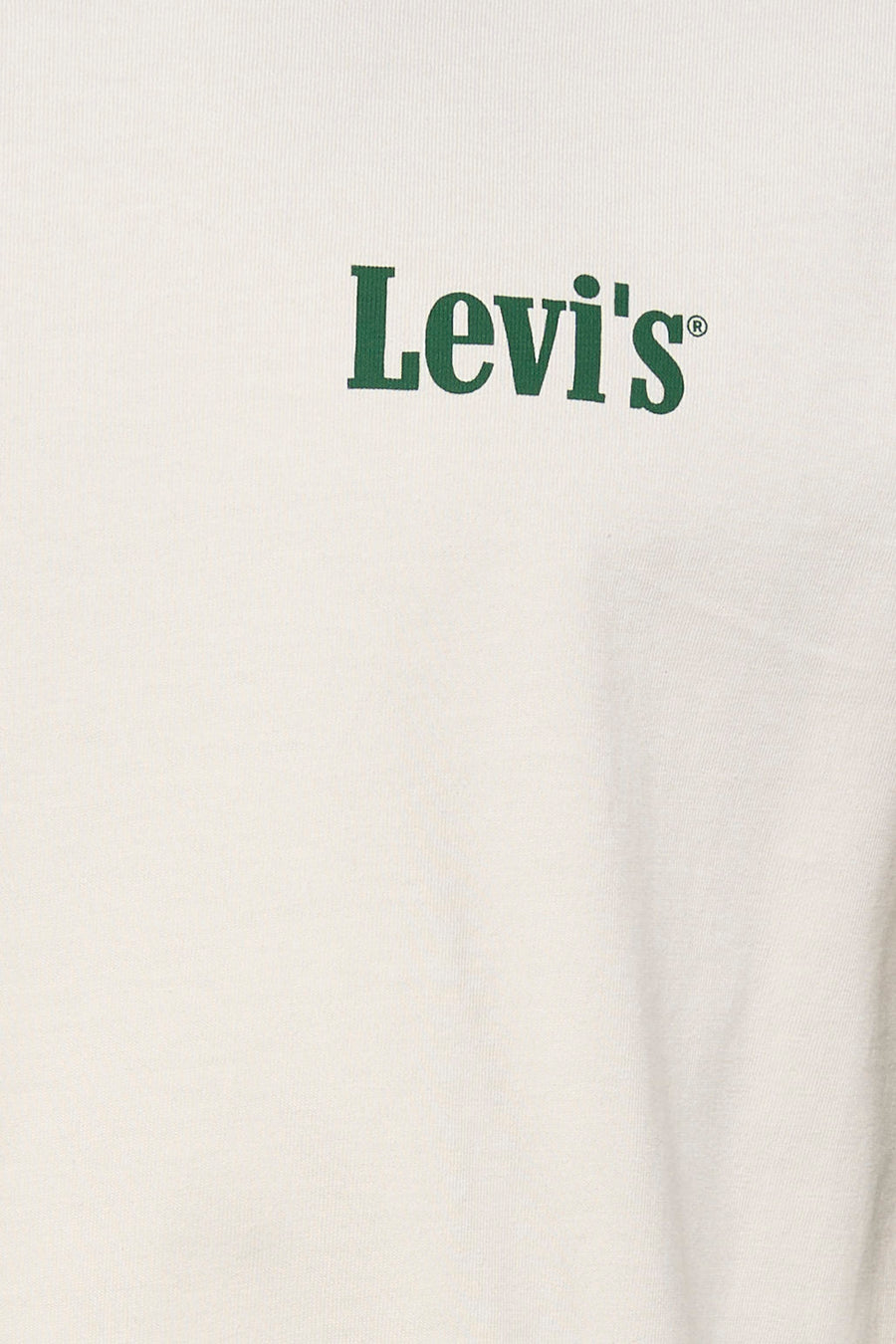 Beige T-shirt met korte mouwen van Levi's®, met groen logo.