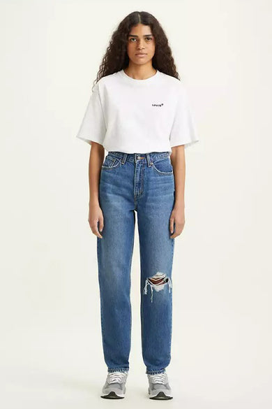 Mom jeans - mid blue denim