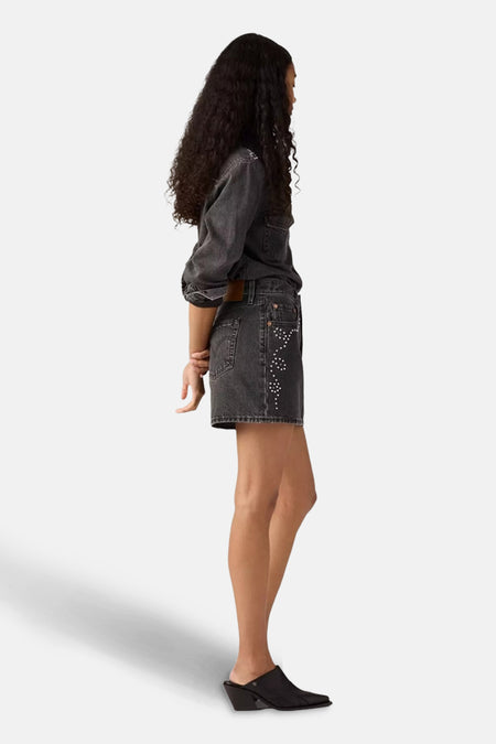 Rok (kort) dark grey denim - Levi's®