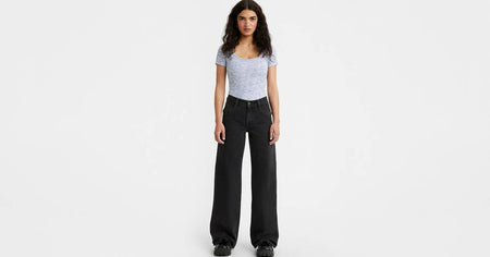 94 BAGGY WIDE - black denim